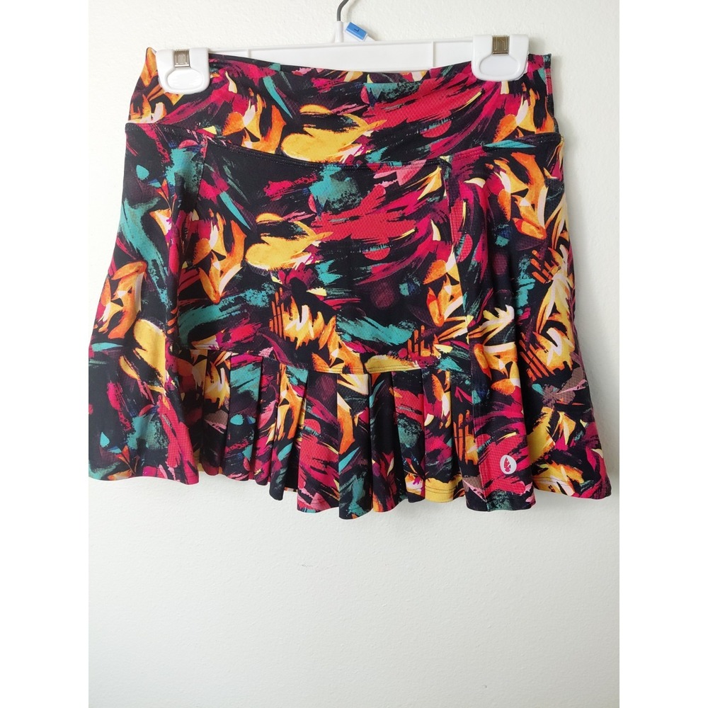 Womens Donajo Skort‎ Pink Black Yellow  size 2 Org $ 100 Pickle Ball Tennis